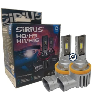 KIT 2 LAMPADE LED H8/H9/H11/H16 SIRIUS - XL H8 CSP - CHIP SEOUL AUTO/MOTO 6000K - Imagen 1 de 10