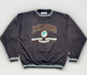 VTG Logo Athletic Miami Dolphins NFL Sweatshirt Crewneck Pullover Men’s XL Large - Picture 1 of 7