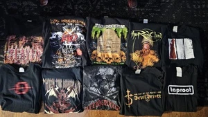 (20) Heavy Metal Shirts Huge Lot Slayer Trivium Hellyeah In Flames Vintage M L - Picture 1 of 20