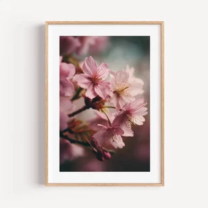 Vintage Cherry Blossom Print – Minimal Wall Art Poster for Kitchen & Home Gift - Picture 1 of 6