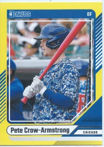 2024 DONRUSS YELLOW FLOOD #85 PETE CROW-ARMSTRONG CHICAGO CUBS - Picture 1 of 2