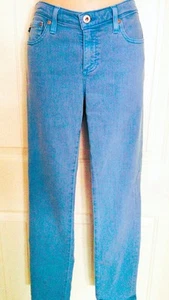 AG, Blue, Stevie Ankle, Slim Straight Leg, Zip/Button Fly, Cotton/Tencel, 28R - Picture 1 of 10