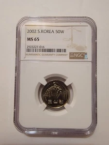2002 SOUTH KOREA 50 WON, NGC MS 65-016 - Picture 1 of 4