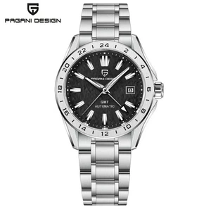 Pagani Design Herren Luxus Automatikuhr GMT Edelstahl Saphirglas Datum 39 mm - Picture 1 of 31