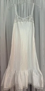 Miss Elaine Vintage White Midi NWT Feminine Nightgown Cottage Style Size Small - Picture 1 of 12