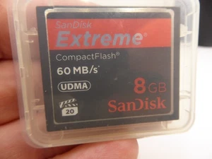 SanDisk extreme 8GB CompactFlash CF 60MB/s  + keeper Memory Card for Cameras - Picture 1 of 2