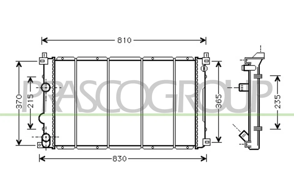 PRASCO Radiador Refrigerante Para Renault Master II Furgón 2.5 dCi 120 Opel - Imagen 1 de 1