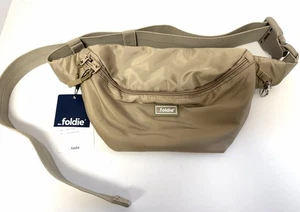 Marsupio a tracolla The Foldie nudo beige cintura regolabile unisex nylon nuovo con etichette - Foto 1 di 11