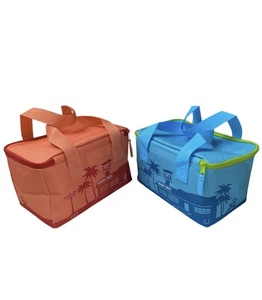 Trader Joe's Mini Isoliertaschen Pfirsichblau NEUERSCHEINUNG LIMITIERT 2er Set NEU - Bild 1 von 19