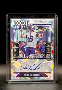 2024 Contenders Optic Rookie Ticket Cracked Ice /22 Will Reichard Auto RC #196 - Picture 1 of 3