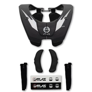 Soporte para cuello Atlas Air anticompresión deportes de motor para adultos carreras LG (negro/cromo) - Imagen 1 de 9