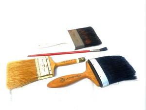 3 Vtg Tynex Chicago Gerts Pro Nylon Paint Brush lot 4” FINEFLO BRI OX 3" #1 - Photo 1/13