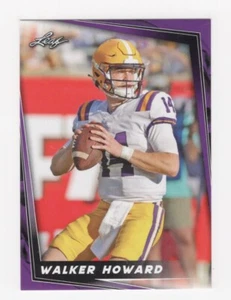2024 Leaf Football Purple Border Walker Howard Ole Miss Rebels #42 - Bild 1 von 1