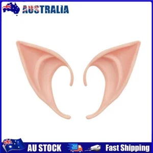 1 Pair Latex Elf Ear Fairy Pixie Ears for Women Kids Halloween Costume (Short) - Picture 1 of 8