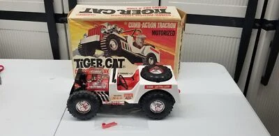 Vintage 1965 Remco Tiger Cat Motorized Jeep With Box Working Shelf M5 - Image 1 of 4