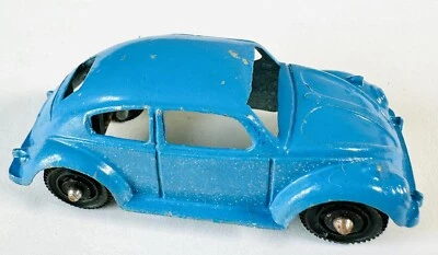 Vintage Marx Blue Diecast Volkswagon 1960s Made in Hong Kong 2” Pressed Steel VW - Image 1 of 4
