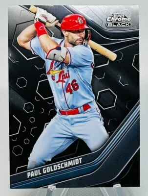 2023 Topps Chrome Black Base Card Paul Goldschmidt St. Louis Cardinals #4 - Image 1 of 4