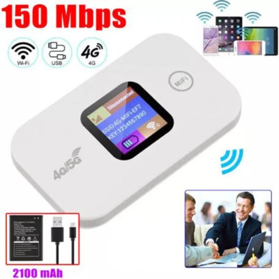 Tragbarer entsperrter 4G LTE WLAN WLAN Router mobiles Breitband LCD MIFI Hotspot - Bild 1 von 4