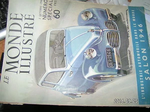 ** Le Monde Illustre Octobre 1946 Industrie Automobile Salon Auto 1946 - Picture 1 of 1