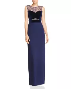 New $260 Aidan Mattox Women's Long Sleeveless Round Neck Maxi Dress A6039 - Picture 1 of 4