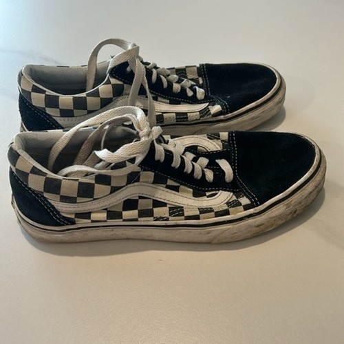 Scarpe da skate basse Vans Oldol S acacchi scacchianco nero b