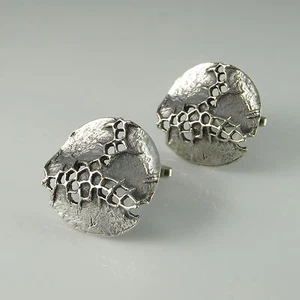 Vintage Silver Cufflinks with Box Unique Mens Cuff Links - Picture 1 of 5