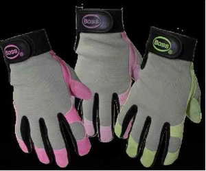 BOSS 790 Ladies Mech/Garden Split Leather Palm Gloves, Sizes M & L, Each Pair - Picture 1 of 4