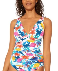 Bleu by Rod Beattie Damen weiß Blumendruck geformte Cup Tankini Oberteil Größe 4 - Bild 1 von 1