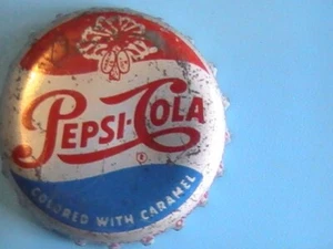 BOTTLE CAP USED CORK PEPSI-COLA SOUTH CAROLINA TAX PAID LIGHT BLUE BASE NEW YORK - Picture 1 of 3