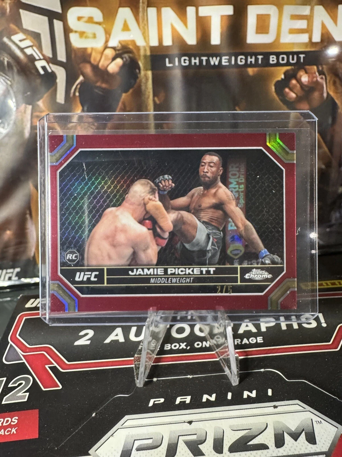 2024 Topps Chrome UFC - Red Refractor #34 Jamie Pickett /5
