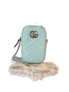 Gucci GG Marmont Vertical Phone Crossbody Bag Matelasse Leather - Picture 1 of 8