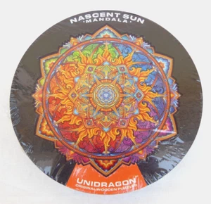UNIDRAGON Mandala "NASCENT SUN" 700 pc. Wooden Puzzle in ROYAL SIZE New in box! - Picture 1 of 4