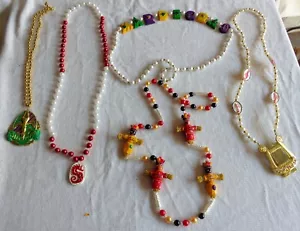 MARDI GRAS BEADS--10 plus POUNDS OF BEADS--VODOO--HARP---L@@K - Picture 1 of 2