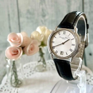 Christian Dior Watch Silver D57-120 Rare Used From Japan Check description - Picture 1 of 4
