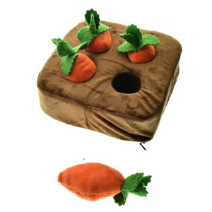 Creative Garden Carrot Plush Toy Vegetable Chew Toy Pet Interactive Puzzle Pull - Picture 1 of 5