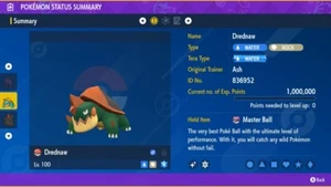 Pokemon Escarlata y Violeta PSV - Brillante 6IV Max EV Drednaw + Master Ball - Imagen 1 de 3