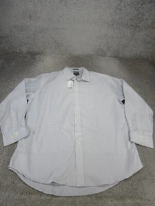 Neiman Marcus Dress Shirt Mens 17 Trim Button Up Blue Cotton NEW - Picture 1 of 8