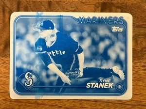 2024 Topps Update ⚾️ Ryne Stanek Cyan Printing Plate 1/1 #US121 Mariners - Bild 1 von 2