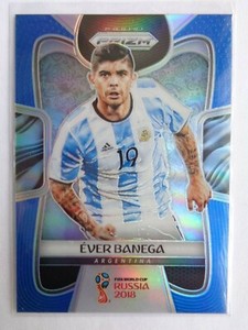 # 4 Ever Banega Argentina  2018 PANINI PRIZM WORLD CUP Blue 006 / 199 PRIZMS