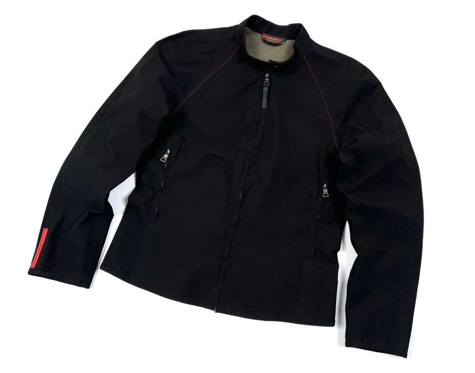 Auténtica chaqueta cortavientos informal ligera Gore-Tex negra PRADA PARA MUJER - 42 M Foto 1 de 4