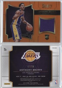 2015-16 Panini Select Swatches Orange Prizm /60 Anthony Brown #30 Rookie RC