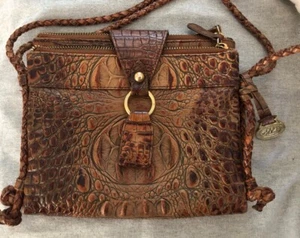 Toasted almond Brahmin Crossbody, wallet bag - Picture 1 of 7