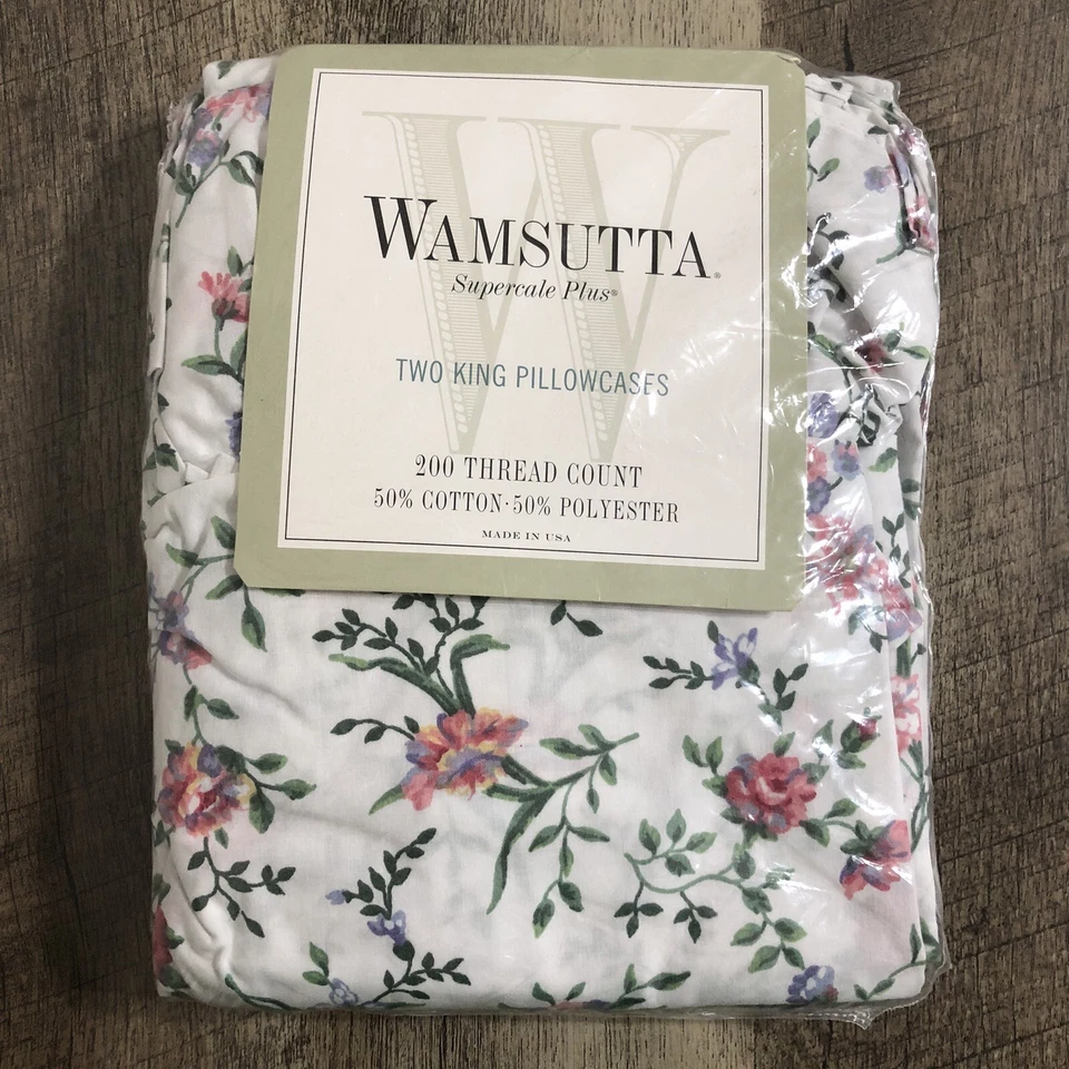 Wamsutta Supercale Plus Par de Fundas de Almohada King Gazebo Cotillion Floral De Colección Foto 1 de 4