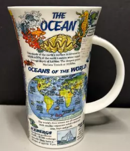 Taza Dunoon England 'The Ocean' de Caroline Dadd 6" de alto nueva - Imagen 1 de 5