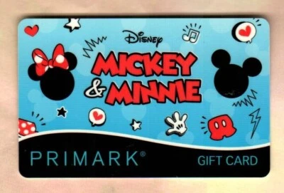 PRIMARK ( UK ) Disney, Mickey & Minnie ( 2016 ) Gift Card ( $0 ) - Image 1 of 2