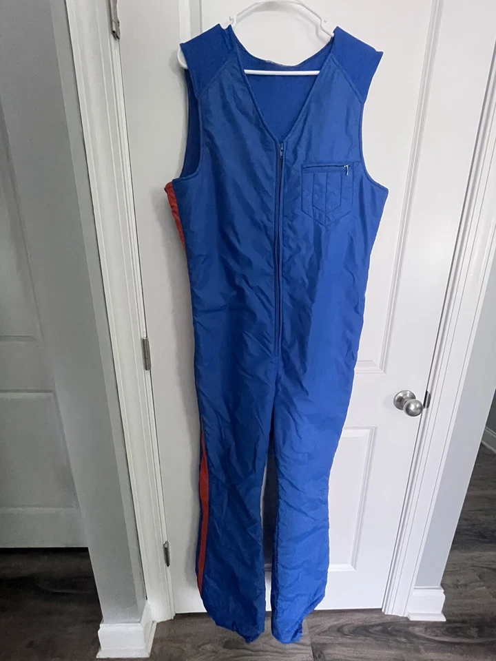 De colección Roffe Ropa de Esquí Traje de Nieve Para Mujer Azul Una Pieza Nieve Babero Bootcut Cremallera Foto 1 de 4