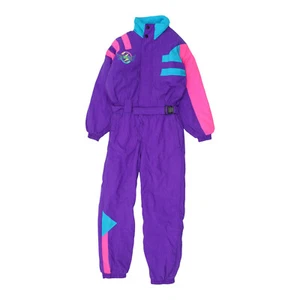 Traje de esquí púrpura Fila para niños | Traje de nieve retro funky vintage para niñas deportes de invierno de colección - Imagen 1 de 4