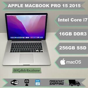 APPLE MACBOOK PRO 15 RETINA 2015 INTEL i7 2.2GHz 16GB RAM 256GB SSD WEBCAM A1398