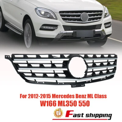 Grelha superior do para-choque dianteiro Fit 2012 2013-15 Mercedes Benz ML Class W166 ML350 550 - Imagem 1 de 4