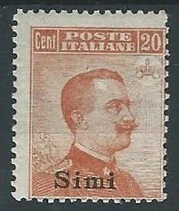 1917 EGEO SIMI EFFIGIE 20 CENT MH * - G025 - Imagen 1 de 1
